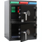T 868 Two Door Multi-User Depository Drop Safe with Electronic Locks & Segregated Drop Slots, 2.88 CBF