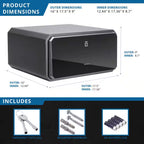 1.09 Cu. Ft. Touchscreen Biometric Keypad Security Safe