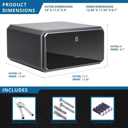 1.09 Cu. Ft. Touchscreen Biometric Keypad Security Safe