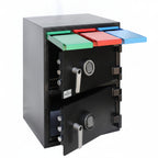 T 868 Two Door Multi-User Depository Drop Safe with Electronic Locks & Segregated Drop Slots, 2.88 CBF