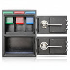 T 868 Two Door Multi-User Depository Drop Safe with Electronic Locks & Segregated Drop Slots, 2.88 CBF
