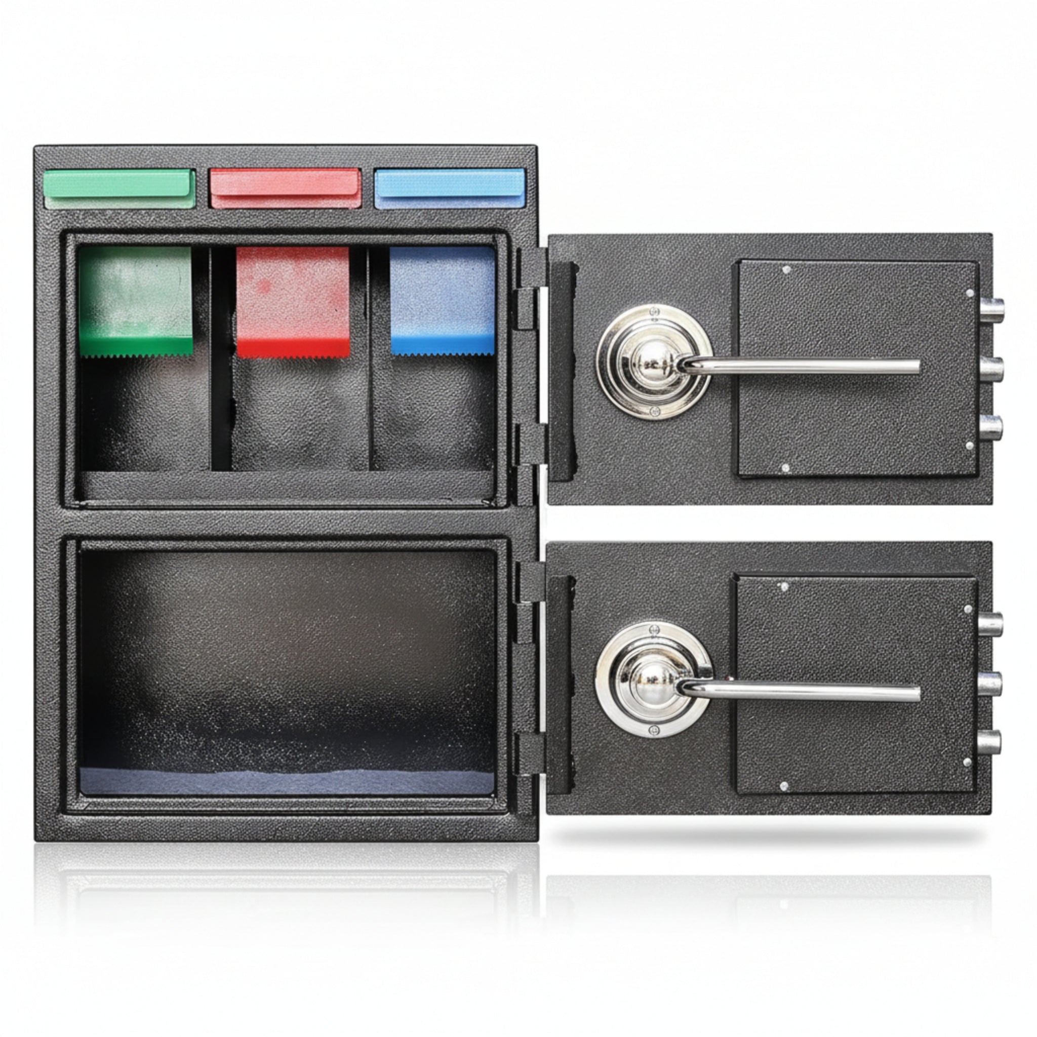T 868 Two Door Multi-User Depository Drop Safe with Electronic Locks & Segregated Drop Slots, 2.88 CBF