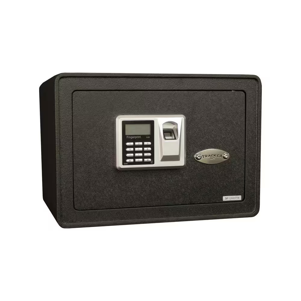 0.817 Cu. Ft. All Steel Security Safe with Biometric Lock, Textured Black