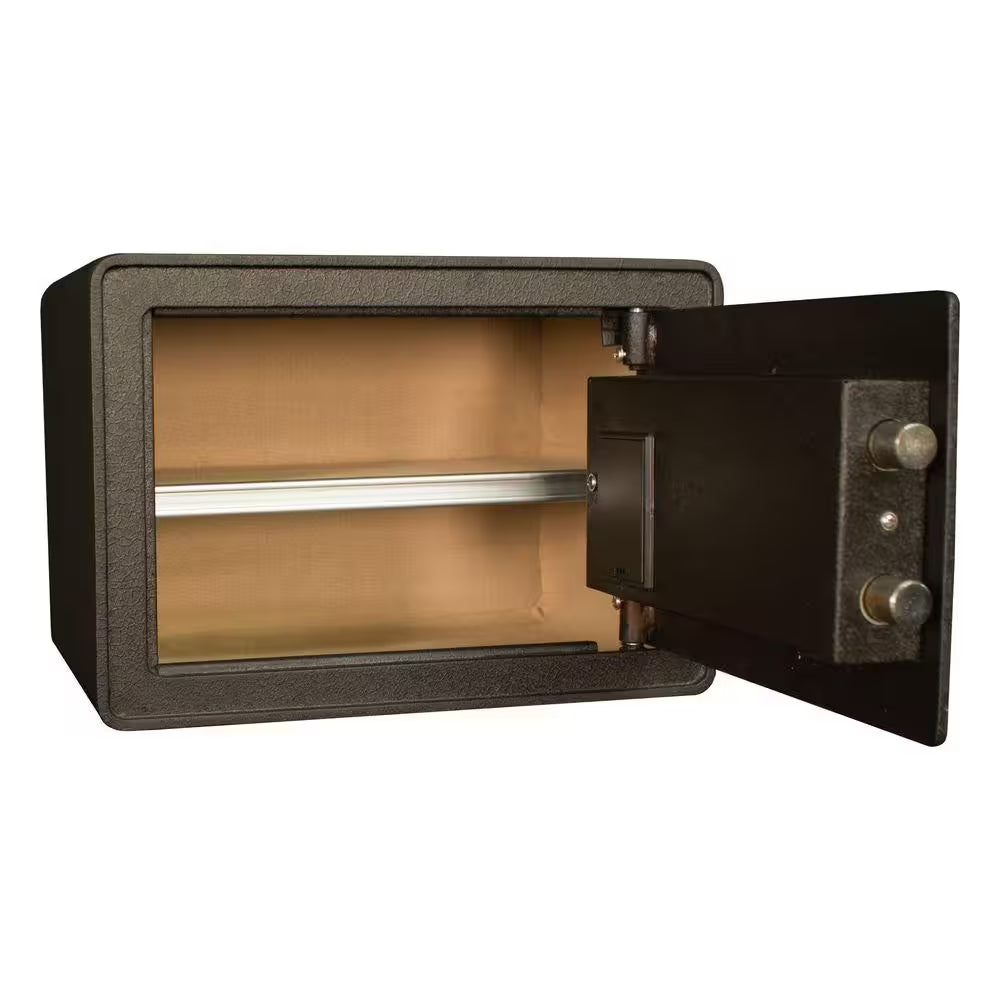 0.817 Cu. Ft. All Steel Security Safe with Biometric Lock, Textured Black