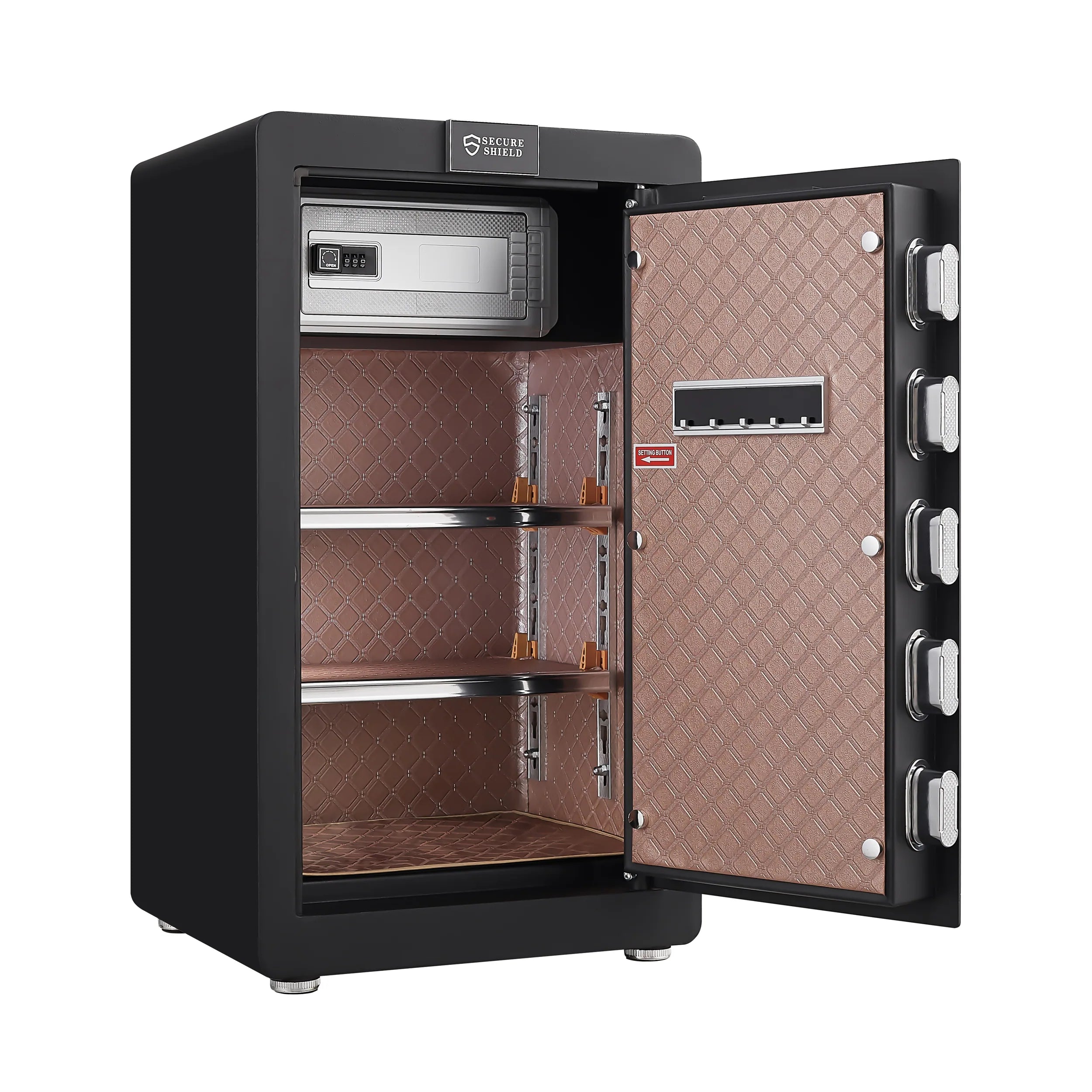 Large Digital Home Safe with Programmable Keypad and LED Light