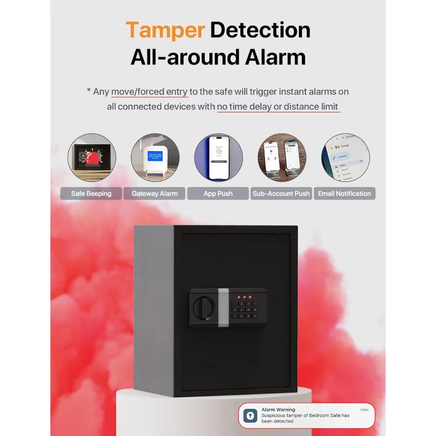 FORFEND Smart Home Safe with Wifi Connectivity and App Control for Secure Storage in Home or Office Features Voice Command Acti