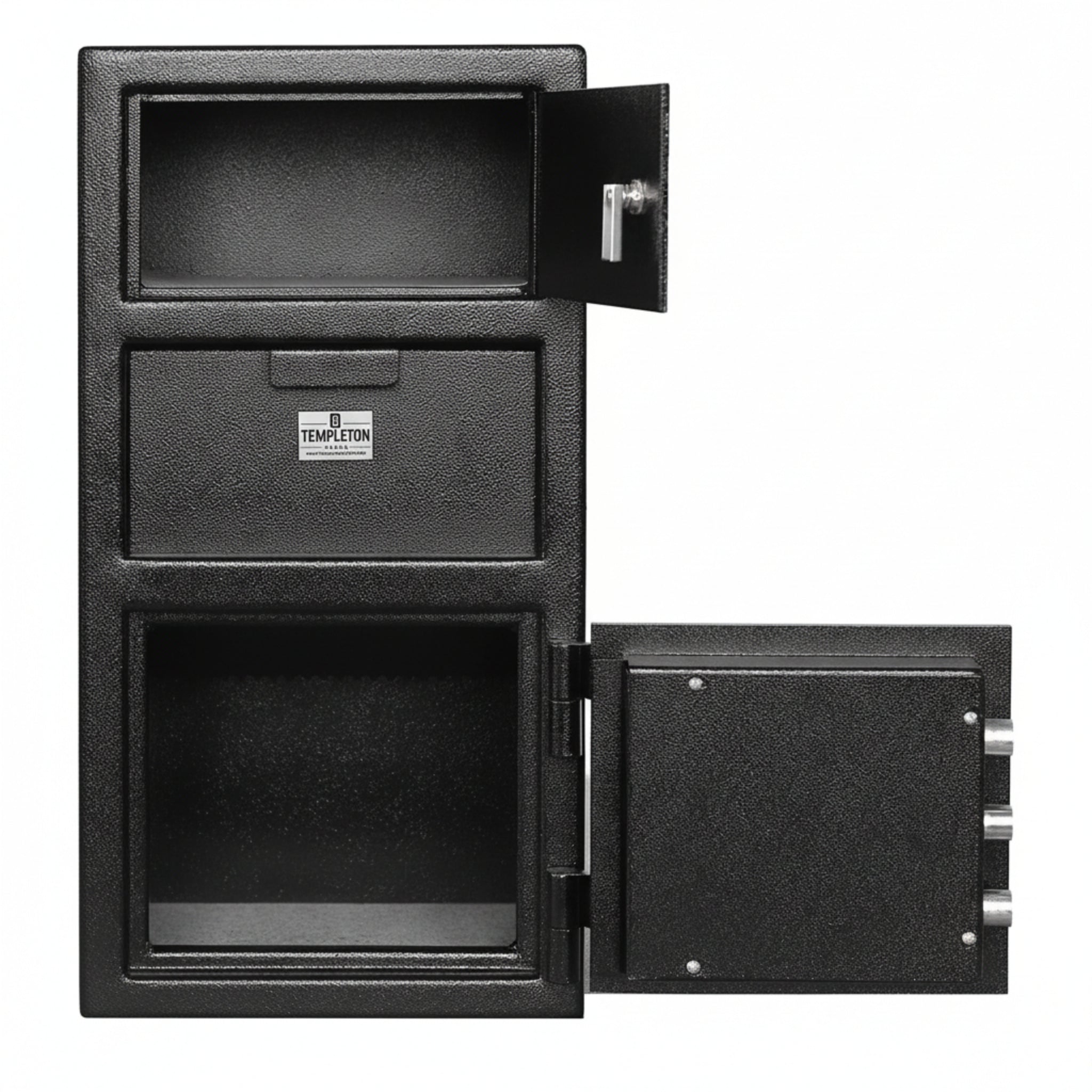 T867 Standard Depository Drop Safe & Lock Box, Electronic Multi-User Keypad Combination Lock with Key Backup, anti Fishing Security, 1.5 CBF Black