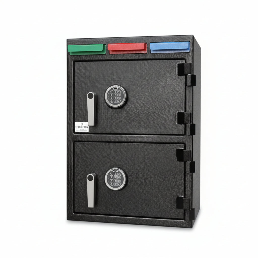 T 868 Two Door Multi-User Depository Drop Safe with Electronic Locks & Segregated Drop Slots, 2.88 CBF