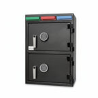 T 868 Two Door Multi-User Depository Drop Safe with Electronic Locks & Segregated Drop Slots, 2.88 CBF