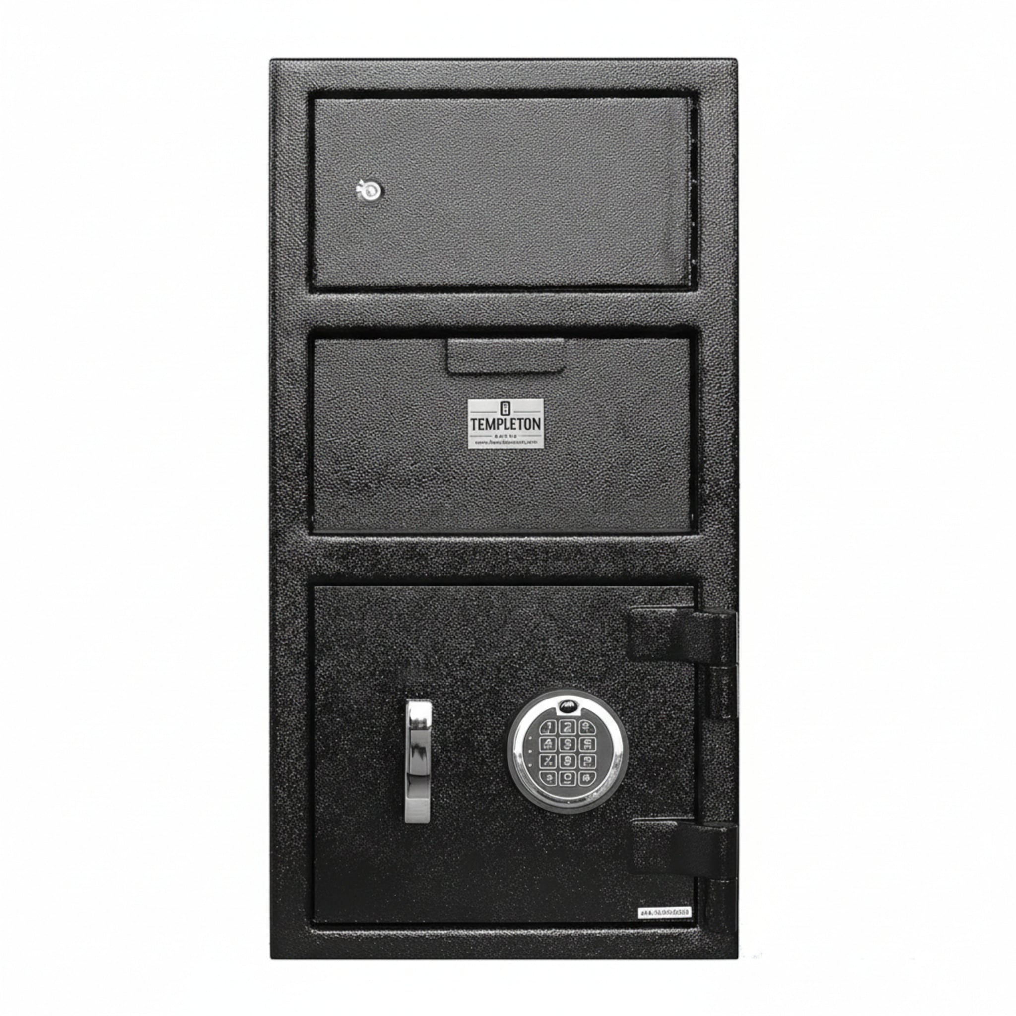 T867 Standard Depository Drop Safe & Lock Box, Electronic Multi-User Keypad Combination Lock with Key Backup, anti Fishing Security, 1.5 CBF Black