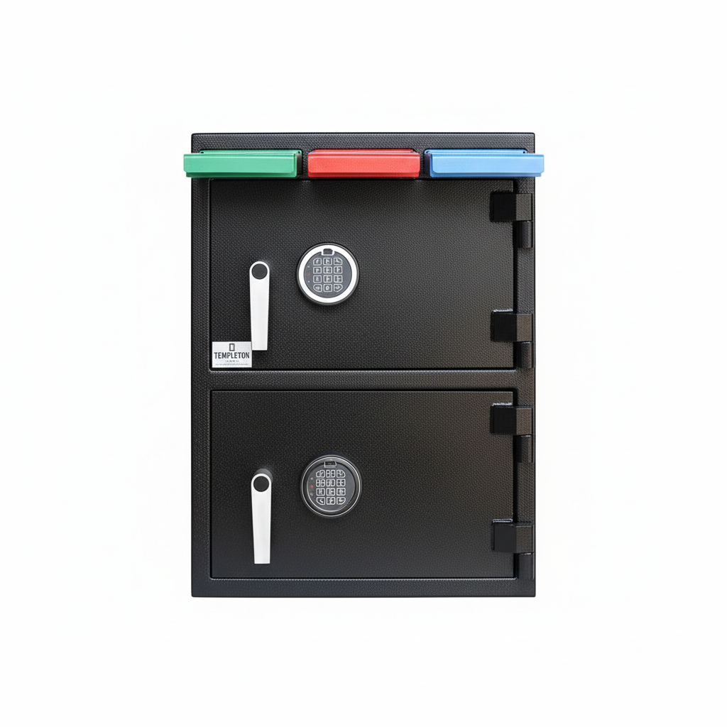 T868 Two Door Multi-User Depository Drop Safe with Electronic Locks & Segregated Drop Slots, 2/88 CBF